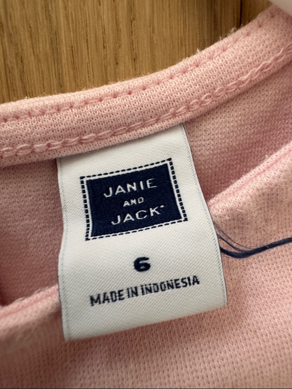 JANIE & JACK Girls' Pink Sleeveless Pleated Dress with Navy Waistband - SZ 6 - Picture 4 of 5